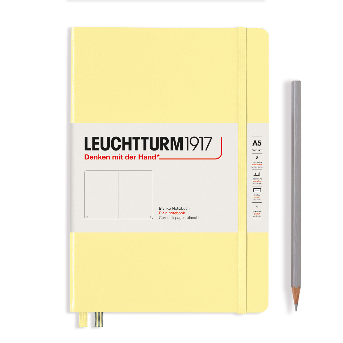 Блокнот Leuchtturm1917 Smooth Colours A5 (14. 5x21см. ) 80г/м2 - 251 стр. нелинованная, твердая обложка, цвет: ванильный
Блокнот Leuchtturm1917 Smooth Colours A5 (14. 5x21см. ) 80г/м2 - 251 стр. нелинованная, твердая обложка, цвет: ванильный