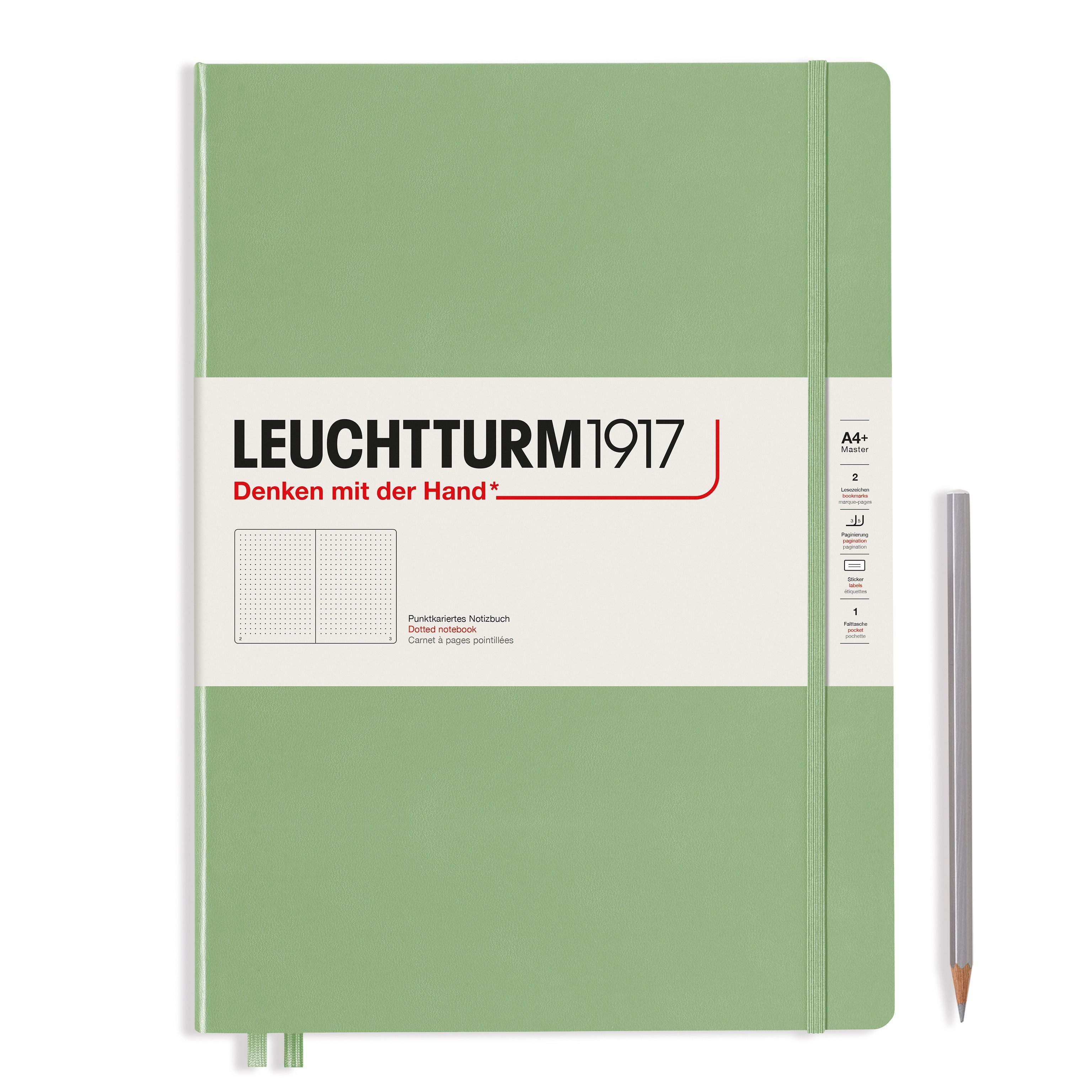 Записная книжка Leuchtturm Master Slim А4+ (в точку), пастельный зелёный, 123 стр. , твердая обложка
Записная книжка Leuchtturm Master Slim А4+ (в точку), пастельный зелёный, 123 стр. , твердая обложка