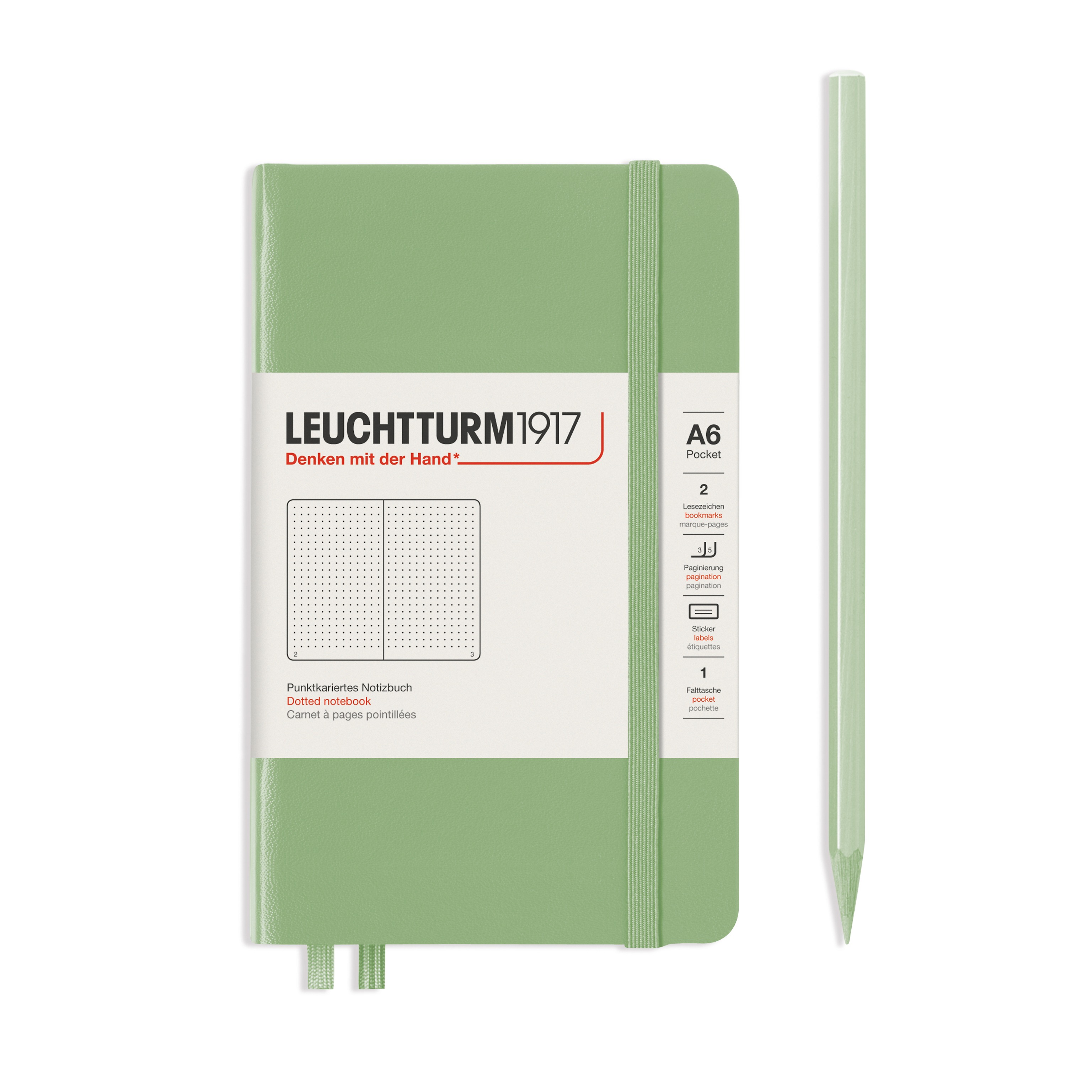 Блокнот Leuchtturm Reporter Notepad Pocket (в точку), пастельный зеленый, 188 стр. , твердая обложка
Блокнот Leuchtturm Reporter Notepad Pocket (в точку), пастельный зеленый, 188 стр. , твердая обложка