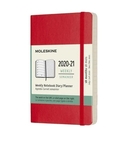 Еженедельник Moleskine ACADEMIC SOFT WKNT Pocket 90x140мм датир. 18мес 208стр. мягкая обложка красный
Еженедельник Moleskine ACADEMIC SOFT WKNT Pocket 90x140мм датир. 18мес 208стр. мягкая обложка красный