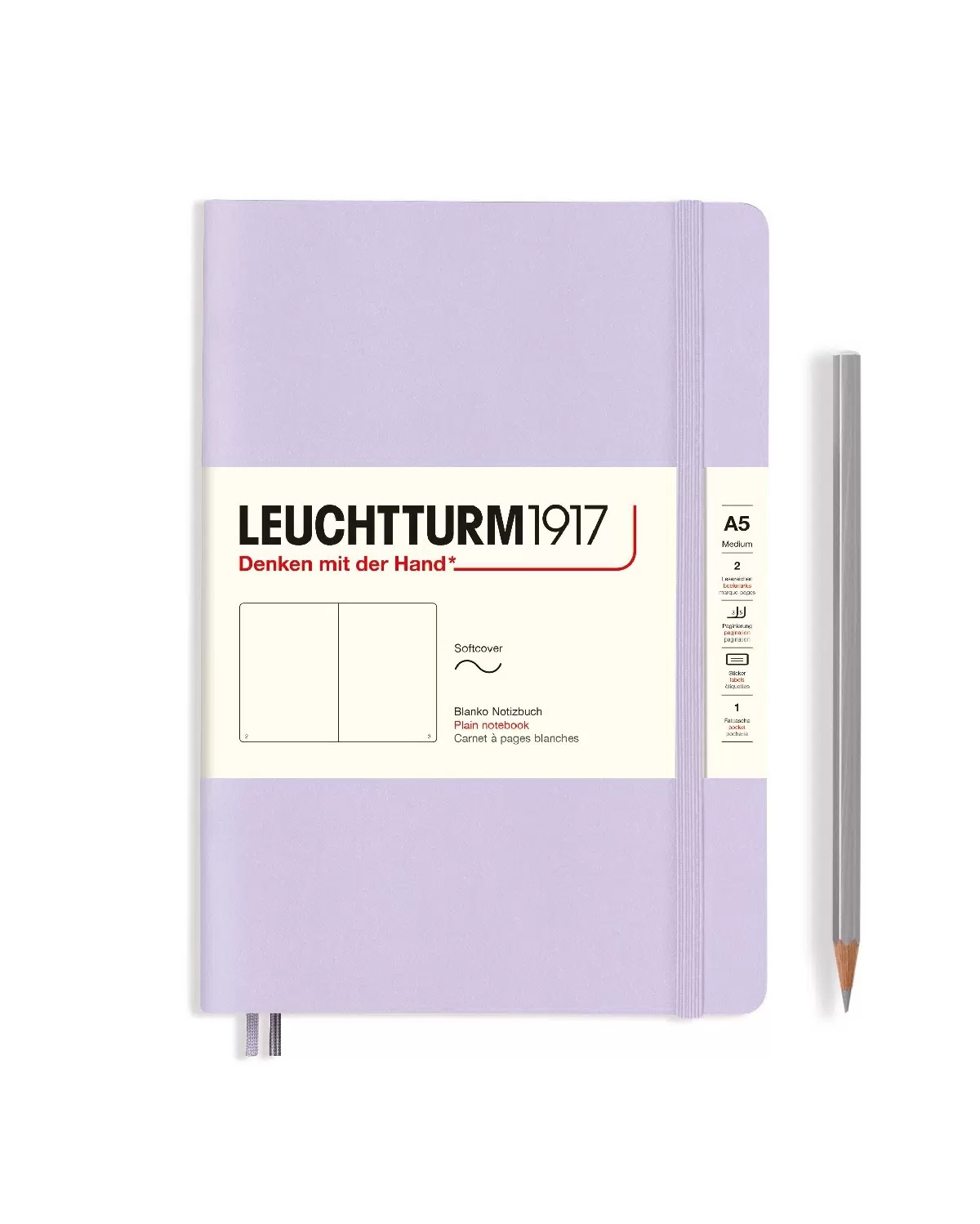 Блокнот Leuchtturm1917 Smooth Colours A5 (14. 5x21см. ) 80г/м2 - 123 стр. нелинованная, мягкый обложка, цвет: сиренеый
Блокнот Leuchtturm1917 Smooth Colours A5 (14. 5x21см. ) 80г/м2 - 123 стр. нелинованная, мягкый обложка, цвет: сиренеый