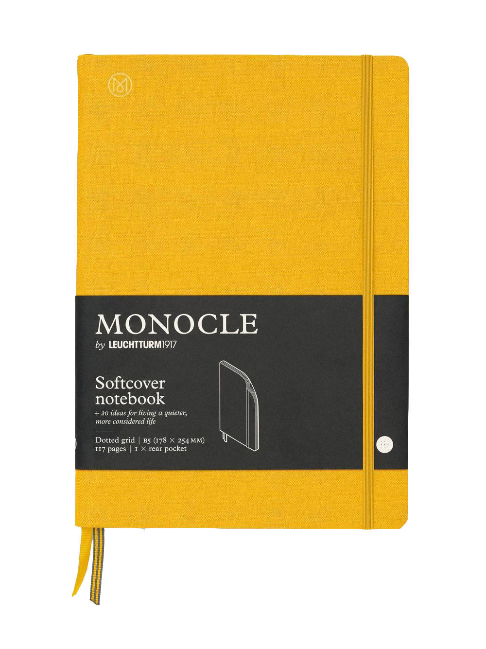Блокнот Leuchtturm1917 Monocle B6+ (12. 5x19см. ) 80г/м2 - 128 стр. в точку, мягкая обложка, цвет: желтый
Блокнот Leuchtturm1917 Monocle B6+ (12. 5x19см. ) 80г/м2 - 128 стр. в точку, мягкая обложка, цвет: желтый