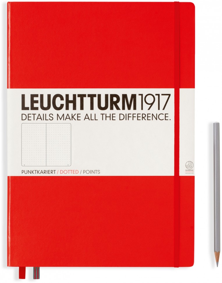 Записная книжка Leuchtturm Master A4+ (в точку), красная, 235 стр. , твердая обложка
Записная книжка Leuchtturm Master A4+ (в точку), красная, 235 стр. , твердая обложка