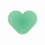 Стикер объемный Subbotnee Сердце зеленое