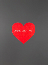 Открытка «Сердце Любовь спасет мир»