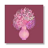Открытка Walkonbarefoot «Розовые сухоцветы»