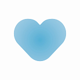 Стикер объемный Subbotnee Сердце голубое