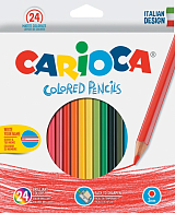 Карандаши цветные Carioca 24 цв.  ,  заточен.  ,  картон