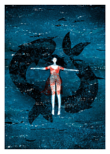 Постер А4 Дарья Ноксо «Девочка в воде»