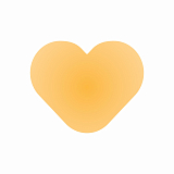 Стикер объемный Subbotnee Сердце желтое