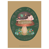 Постер Walkonbarefoot «Ёжик на грибочке»