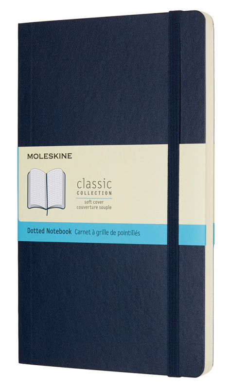 

Блокнот Moleskine CLASSIC SOFT Large, пунктир, синий сапфир QP619B20