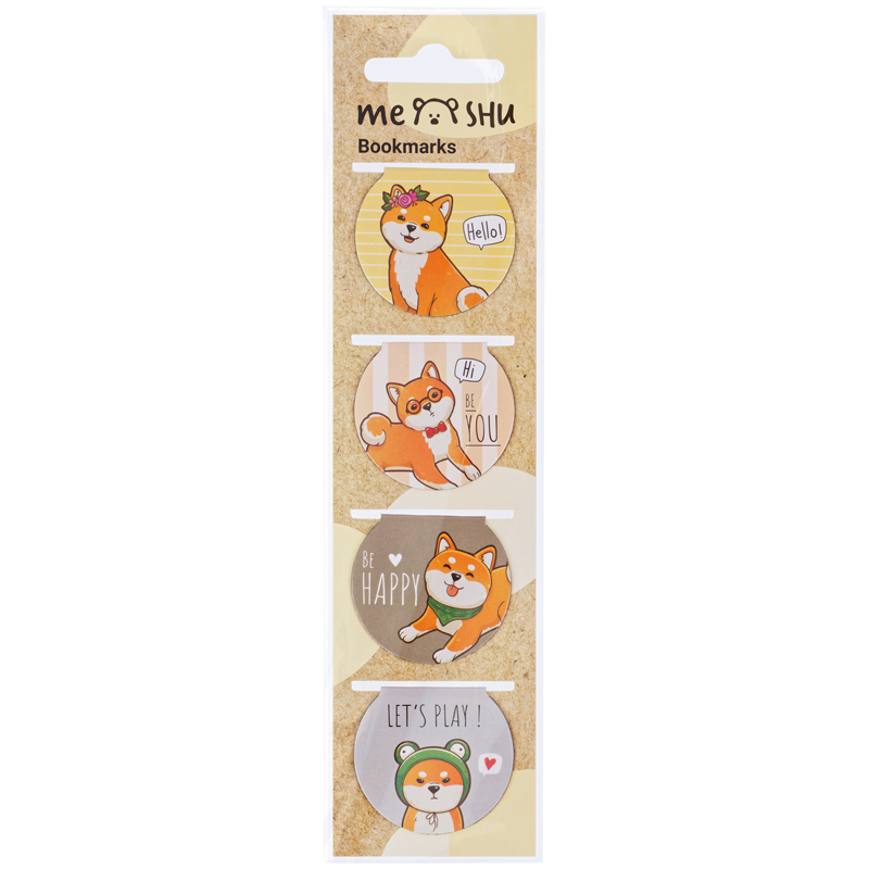 

Закладки магнитные для книг 4 шт. Meshu Cute dog