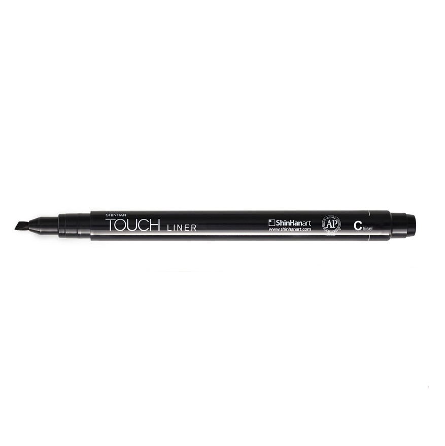 

Линер Touch Liner Chisel черный скошеное перо