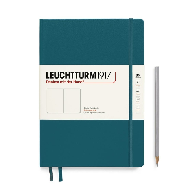 

Блокнот Leuchtturm1917 Composition B5 109л без линовки твердая обложка Зеленый Океан