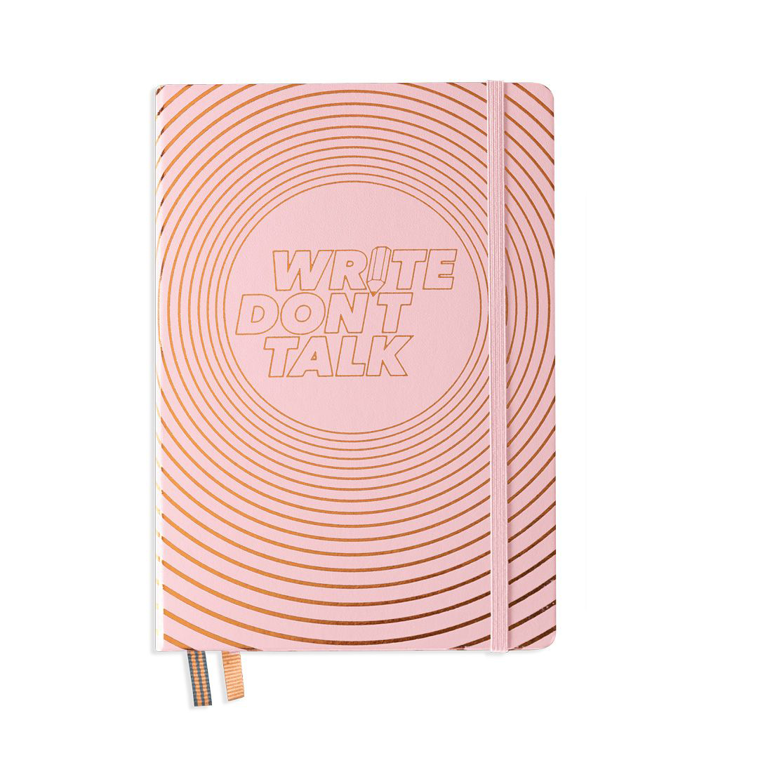 

Блокнот Leuchtturm1917 Write, don t talk A5 (14. 5x21см. ) 80г/м2 - 251 стр. , в точку, твердая обложка, цвет: пудровый (в подарочной упаковке)