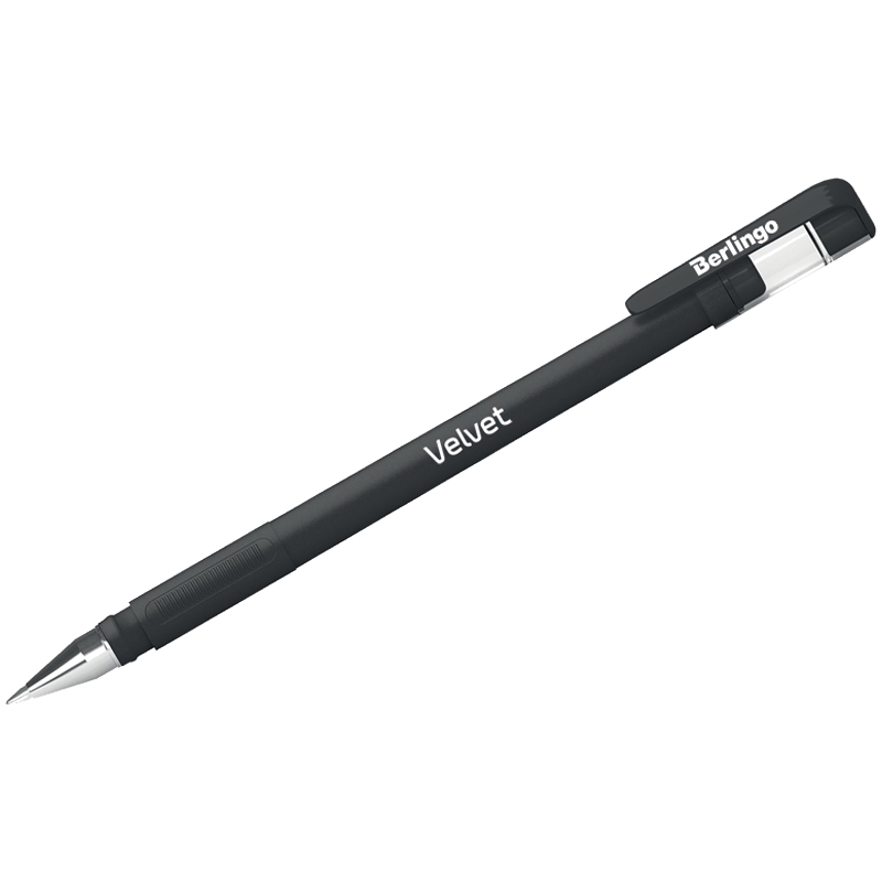 Ручка гелевая Berlingo «Velvet» черная, 0, 5мм, прорезиненный корпус