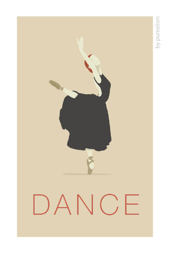 

Открытка «Dance» бежевая