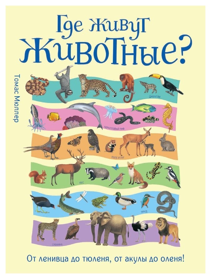 

Где живут животные От ленивца до тюленя.