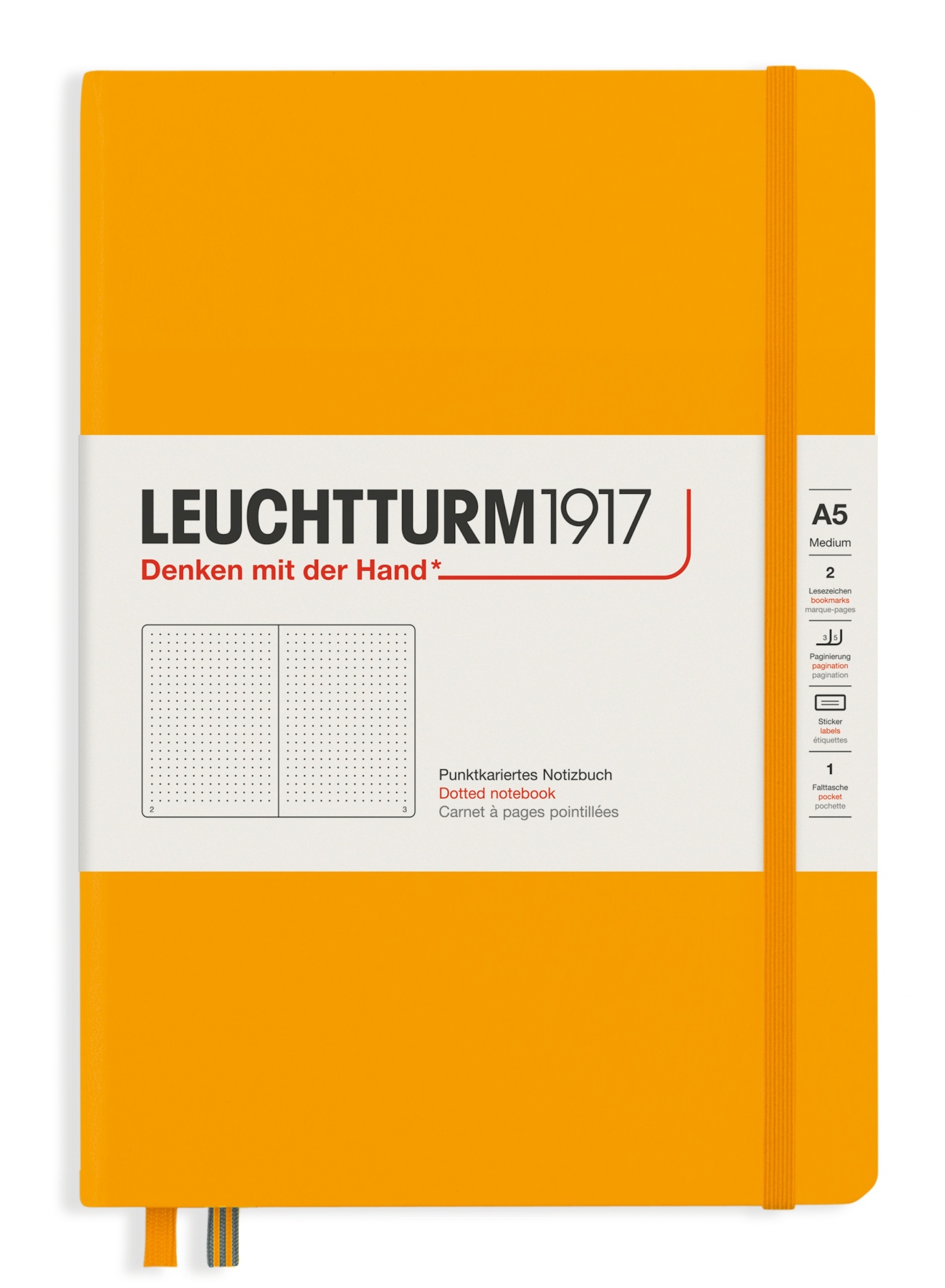 

Блокнот Leuchtturm Rising Colours A5 125л в точку твердая обложка Восходящее Солнце