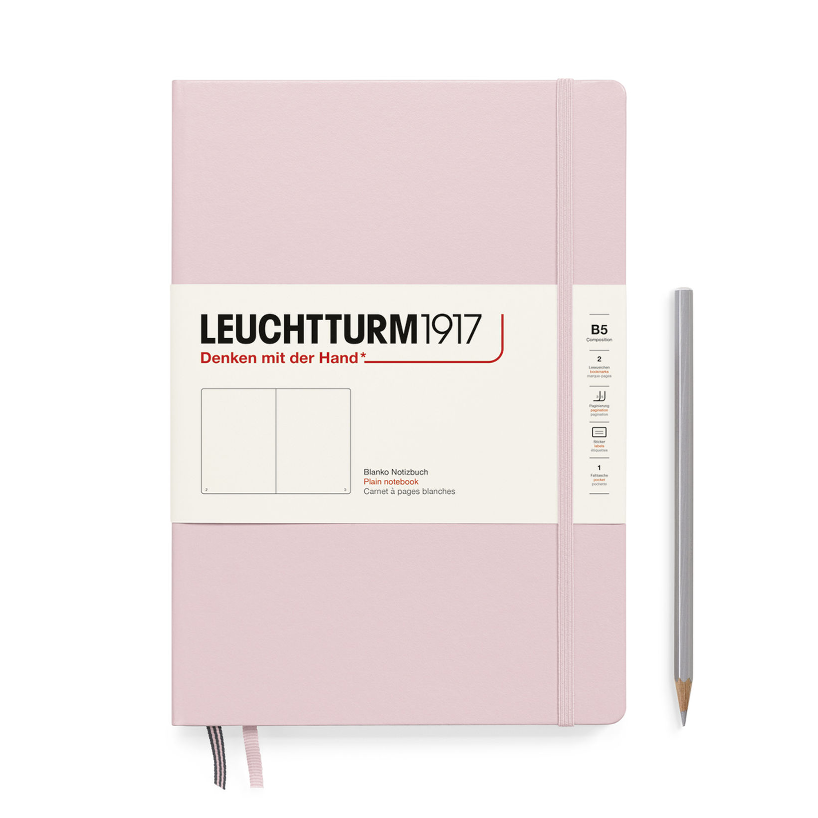 

Блокнот Leuchtturm Composition B5 109л без линовки твердая обложка Розовый