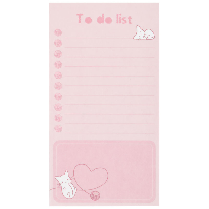 Блок для записей (To Do list) MESHU 8, 0*15, 0см, 50л. , «Кitten», на склейке