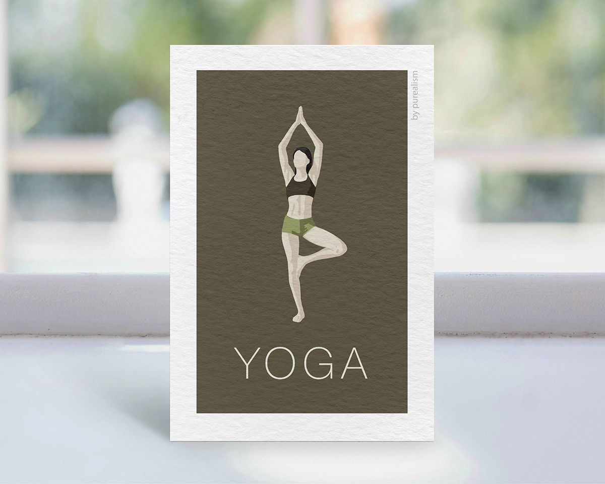

Открытка «Yoga» болотная