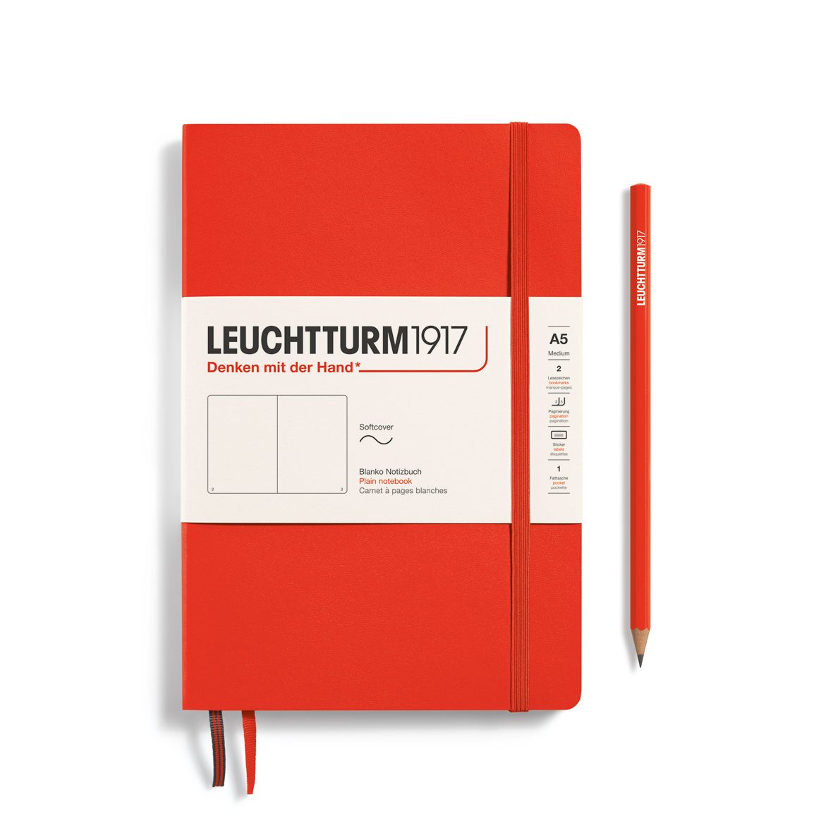 

Блокнот Leuchtturm1917 Medium A5 61л без линовки мягкая обложка Лобстер