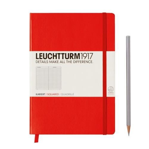 

Блокнот Leuchtturm1917 Classic A5 (14. 5x21см. ) 80г/м2 - 251 стр. в клетку, твердая обложка, цвет: красный