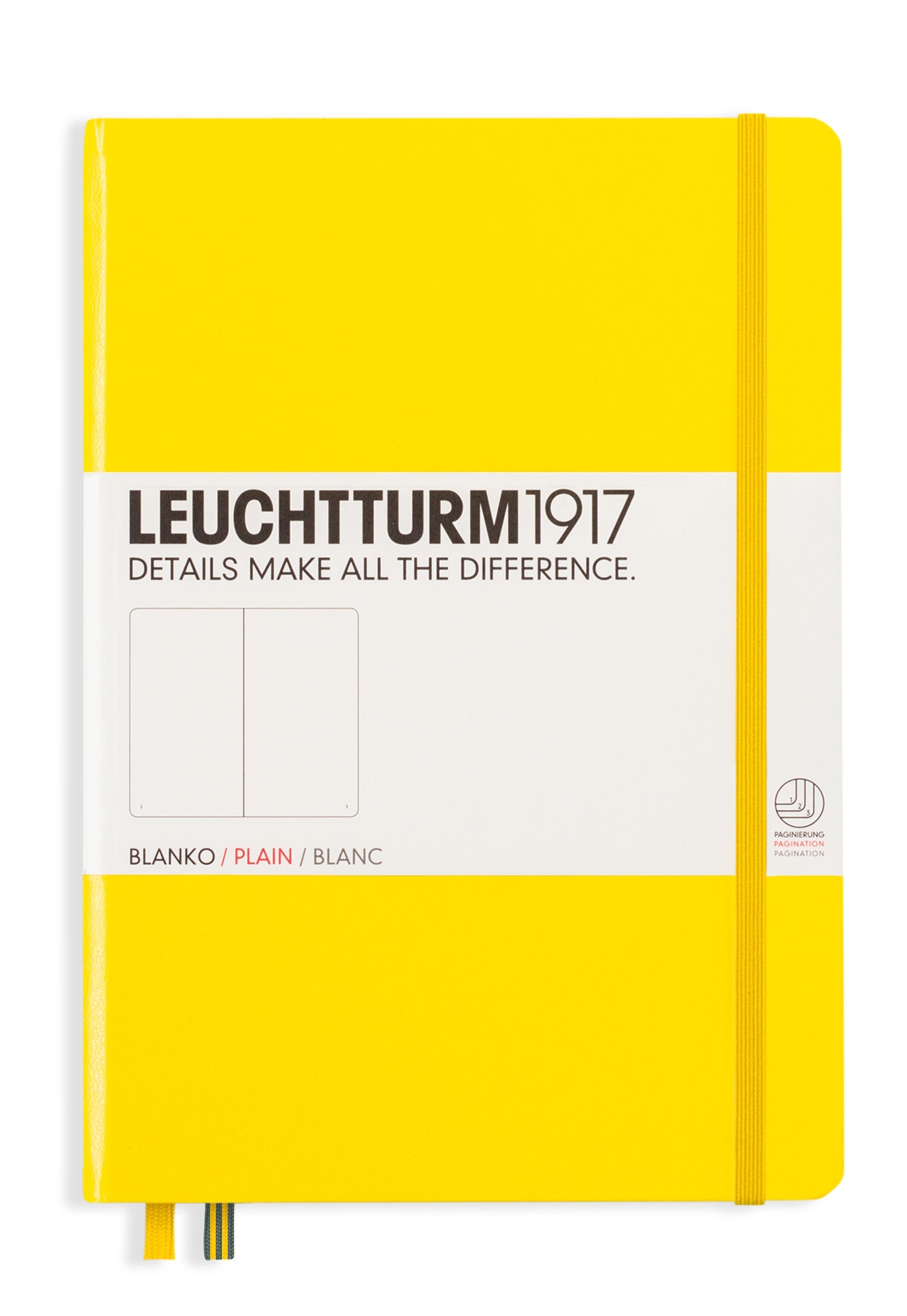 

Блокнот Leuchtturm1917 Classic A5 (14. 5x21см. ) 80г/м2 - 251 стр. нелинованный, твердая обложка, цвет: лимонный