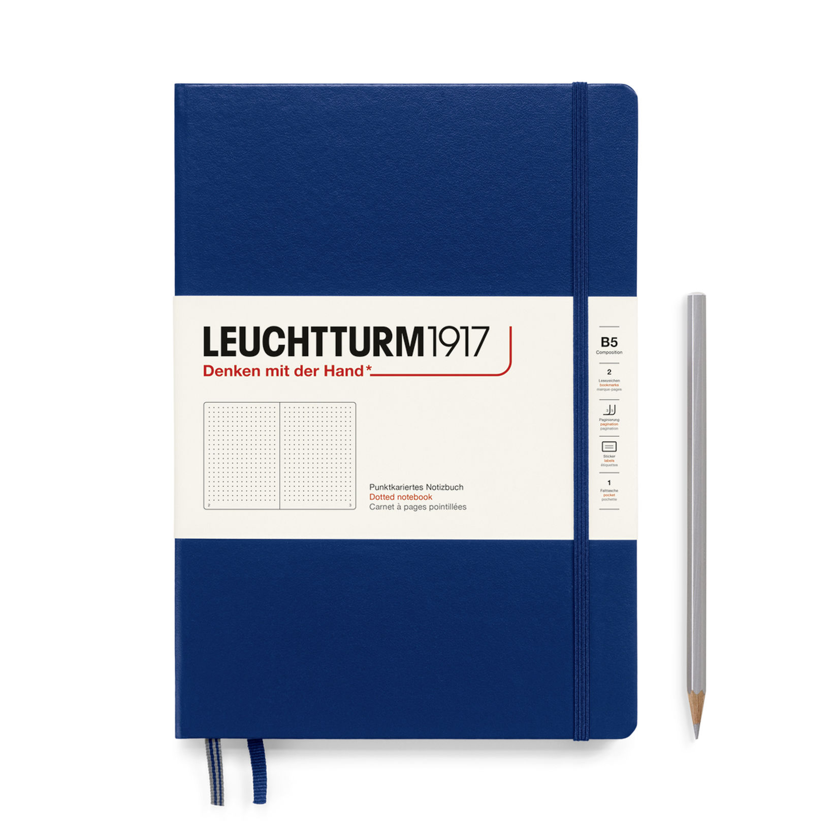 

Блокнот Leuchtturm1917 Composition B5 109л в точку твердая обложка Синий Неви