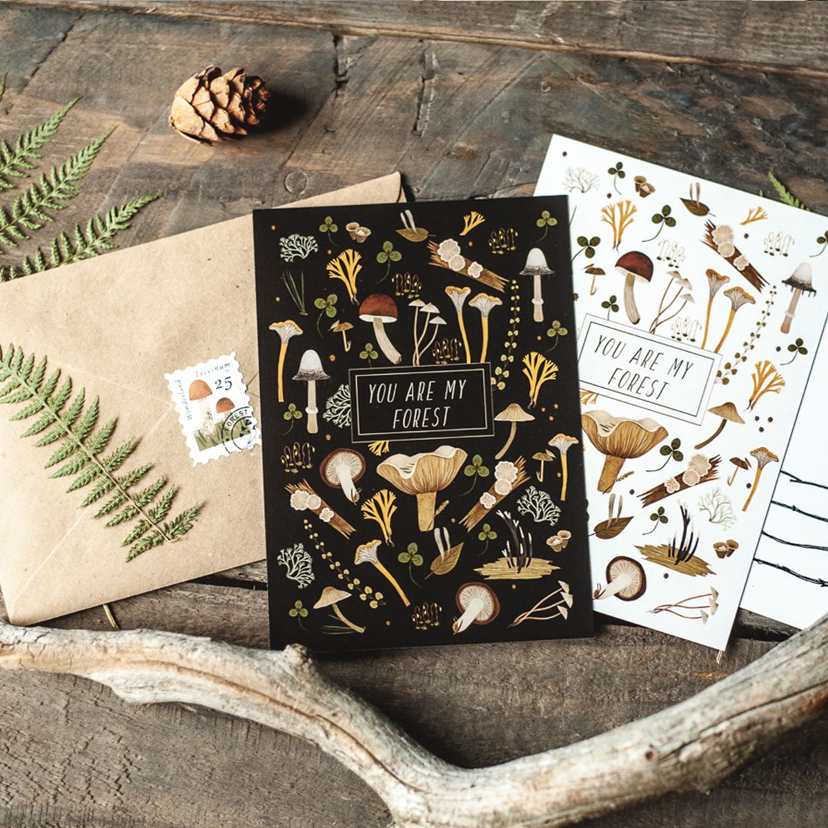 

Открытка Дворникова А. «You are my forest» темная,