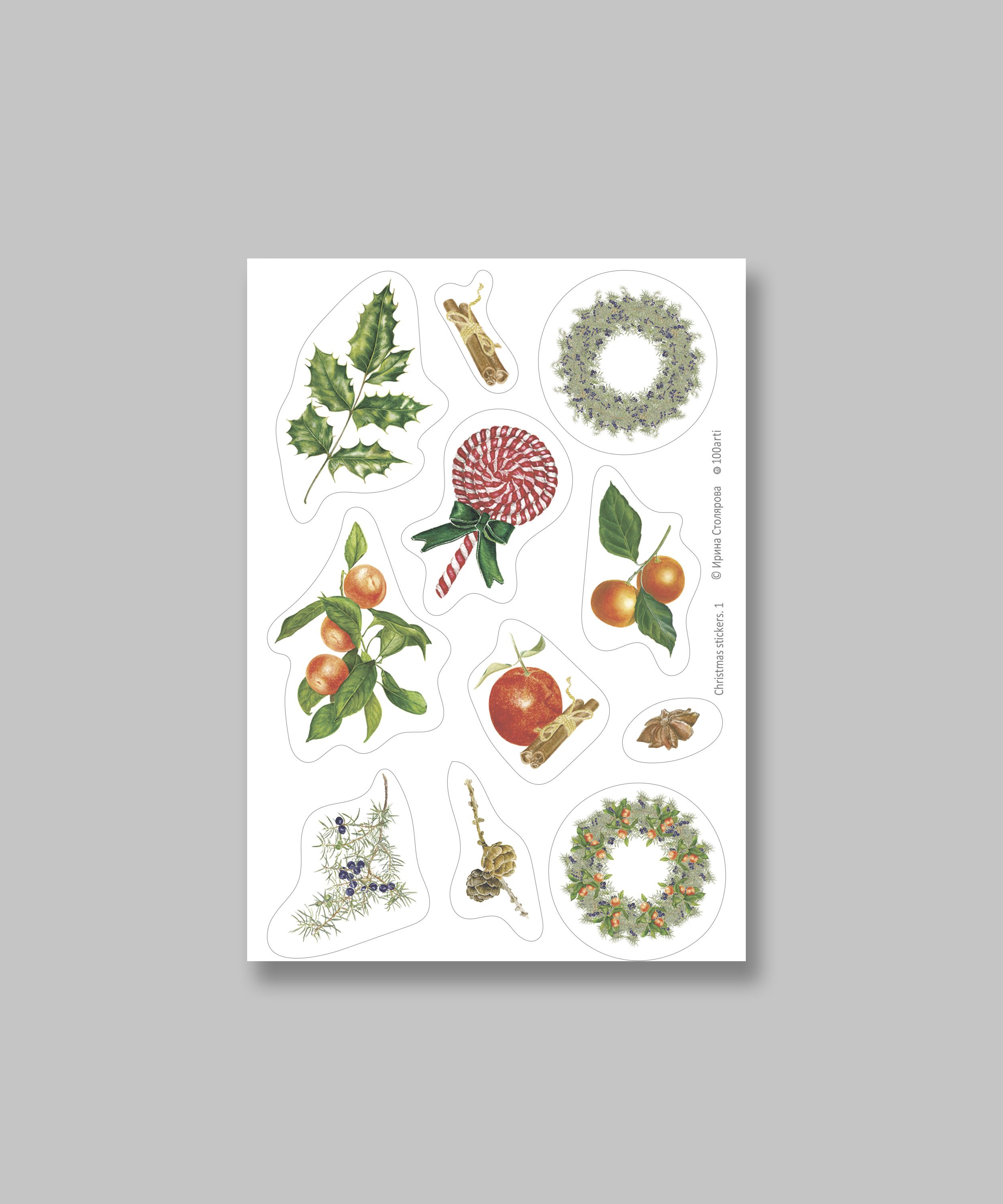 

Наклейки Столярова «Christmas stickers 1»
