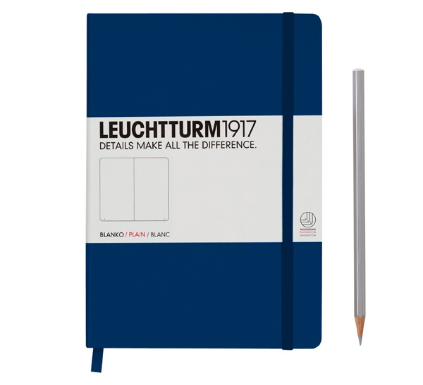 Блокнот Leuchtturm1917 Classic A5 (14. 5x21см. ) 80г/м2 - 251 стр. нелинованный, твердая обложка, цвет: синий неви