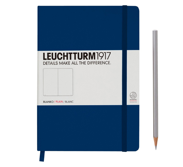 

Блокнот Leuchtturm1917 Classic A5 (14. 5x21см. ) 80г/м2 - 251 стр. нелинованный, твердая обложка, цвет: синий неви