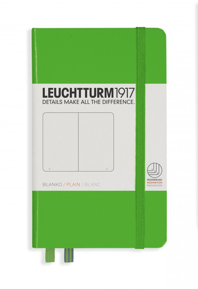 Блокнот Leuchtturm1917 Classic A6 (9x15см. ) 80г/м2 - 187 стр. нелинованный, твердая обложка, цвет: зеленый