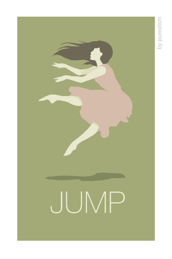 

Открытка «Jump» салатная