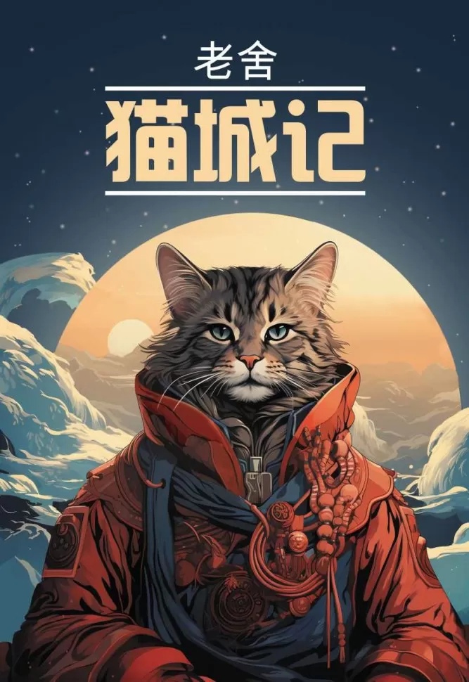 Лао Ше - Записки о кошачьем городе. Книга на китайском языке.