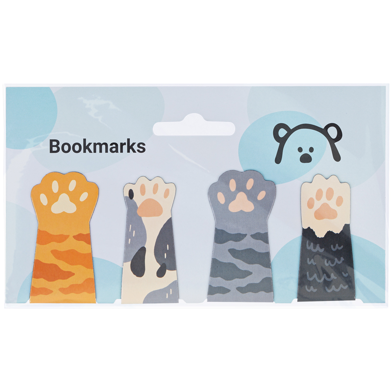 

Закладки магнитные для книг 4 шт. Meshu Cat paw