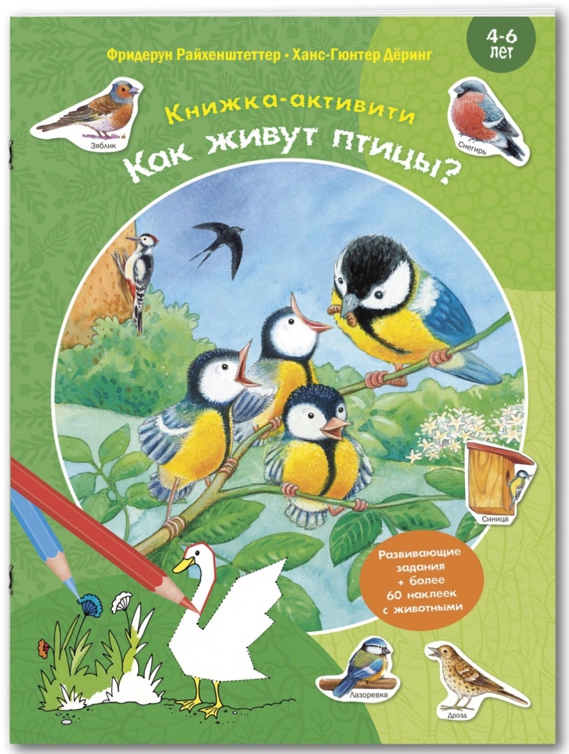 Как живут птицы? Книжка-активити с развивающими заданиями, головоломками, наклейками