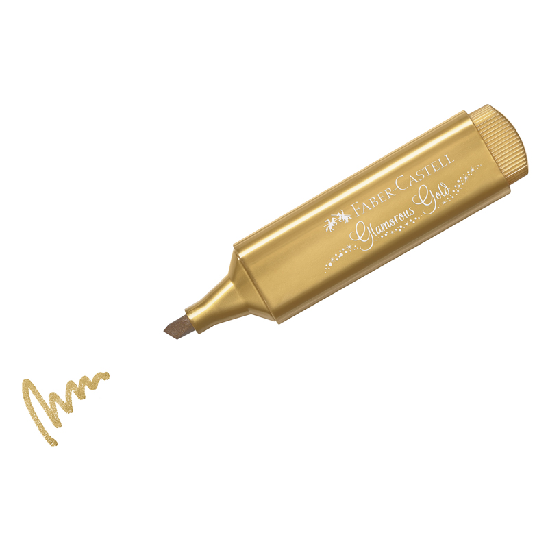 Текстовыделитель Faber-Castell «46 METALLl» мерцающий золотой крючок для вязания двусторонний d 3 5 4 5 мм 13 см цвет золотой