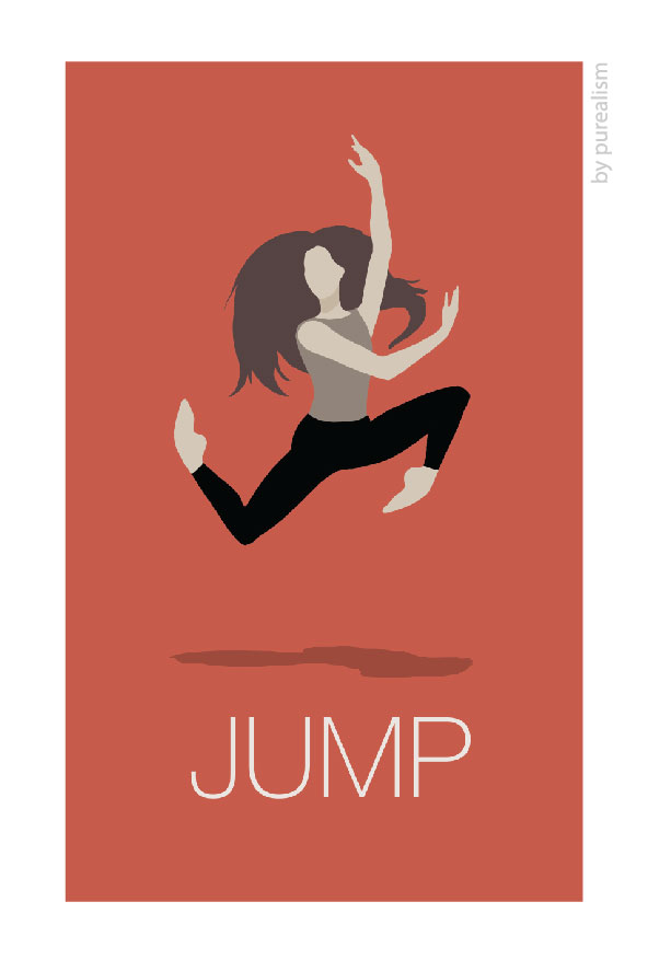 

Открытка «Jump» красная