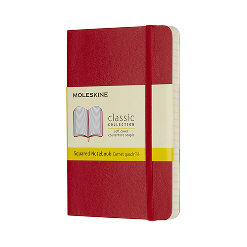 

Блокнот Moleskine CLASSIC SOFT Pocket 90x140мм 192стр. клетка мягкая обложка красный