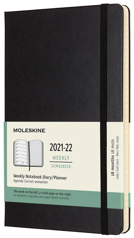 

Еженедельник Moleskine ACADEMIC WKNT Large, датир. 18мес, черный DHB18WN3