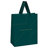 Пакет подарочный 18*23*10см MESHU «Monocolor.  Emerald»