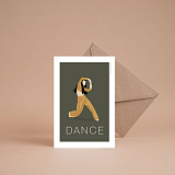 Открытка «Dance» болотная