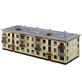 Модель из картона «Хрущёвка.  Модель панельного многоквартирного дома».  Масштаб 1/87