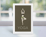 Открытка «Yoga» болотная