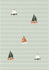 Открытка из фактурного картона «Кораблики»