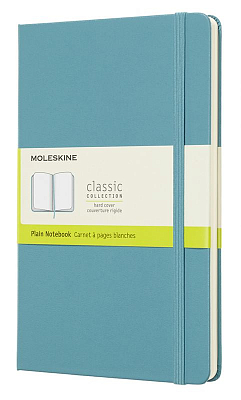Блокнот Moleskine CLASSIC Large нелинованный голубой QP062B35 4299₽